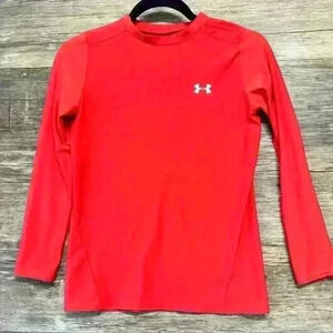 Under Armour Red Kids Long Sleeve Shirt XL Heat Gear